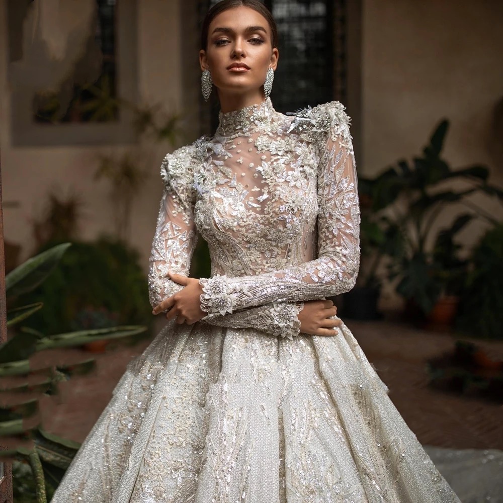 High Neck Royal Wedding Dresse - đánh giá và giá Badminton Victory